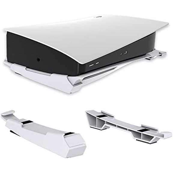 NexiGo PS5 Accessories Horizontal Stand, Compatible for PlayStation 5 Disc & Digital Editions, White