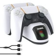 thumbnail image 1 of NexiGo PS5 Controller Charger, Dual Charing Station with LED Indicator, High Speed, Compatible for Sony Controller, 1 of 6