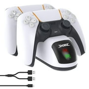 NexiGo PS5 Controller Charger, Dual Charing Station with LED Indicator, High Speed, Compatible for Sony Controller