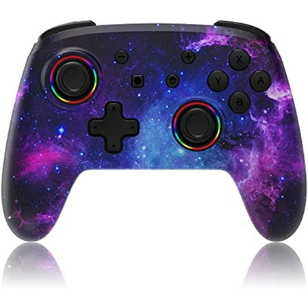 NexiGo Wireless Controller for Switch/Switch Lite/OLED, Bluetooth Controllers for Nintendo Switch with Vibration, Motion, Turbo and LED Light (Cosmic Nebula)