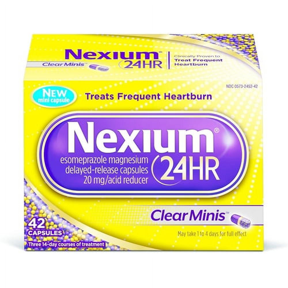 Nexium 24 Hours ClearMinis Capsules for Heart Burn Relief, 42 Ea