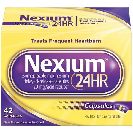 Nexium 24HR Acid Reducer Heartburn Relief Capsules with Esomeprazole Magnesium - 42 Count