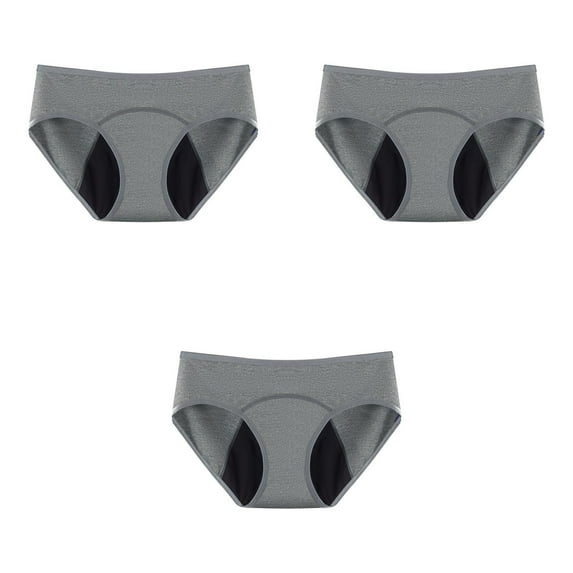 Nexjvus 3 Pack Women Period Underwear on Clearance Cotton Mid Low Waist Leak Proof Heavy Flow Briefs Panties Size XS-5XL