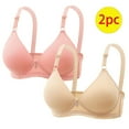 thumbnail image 1 of Nexjvus Cute Bras Women No Rims Hollow Out Gathered Comfortable Bras 38/85 2 Pack, 1 of 5