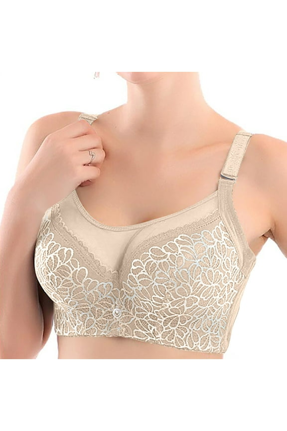 Nexjvus Ladise Racerback Bras Sports Yoga Running Shockproof Shock-Proof Stretch Gathered Hollow Low Bra Size M-3XL