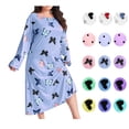 thumbnail image 1 of FAZVAOO Nightgowns for Women Long Sleeve Butterfly Print Sleepwear Soft Nightdress, 1 of 5