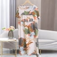 thumbnail image 1 of Nexjvus Nightgowns for Women Short Sleeve Crew Neck Dress Sleepwear Floral Print Nightdress Size 3XL, 1 of 3