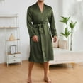 thumbnail image 1 of Nexjvus Robe for Men Silk Home Robe with Belt Shorts Pajama Sets Size S-XXL, 1 of 4