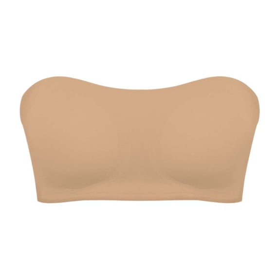 FAZVAOO Strapless Bra No Underwire Bra (Yellow,1 pack,Size S-XL)