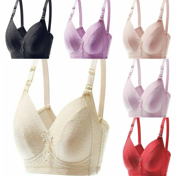 Nexjvus Woman's Bras No Underwire Full Spush Upport Wire Free No Rims Daily Bra