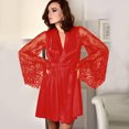 thumbnail image 1 of Nexjvus Women's Silk Sexy Pajamas Simulated Robe Bathrobe Bathrobe Robes, 1 of 5