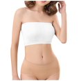 thumbnail image 1 of FAZVAOO Womens Strapless Bras Padded Strapless Bra No Underwire (White,1 pack,Size S-6XL), 1 of 5