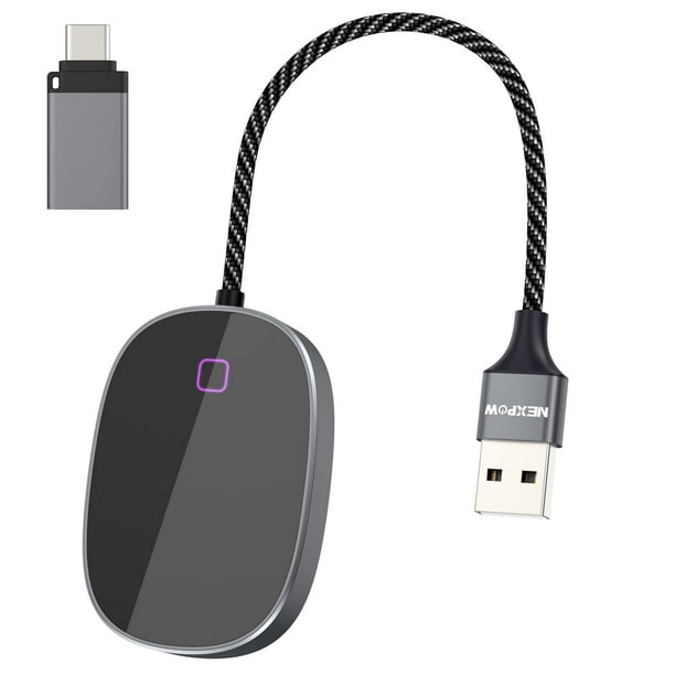 Nexpow 2 in 1 Wireless CarPlay Apple CarPlay & Android Auto Car Adapter