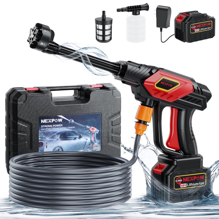 Nexpow High Machine 24V Electric Cordless Power Washer, Portable 