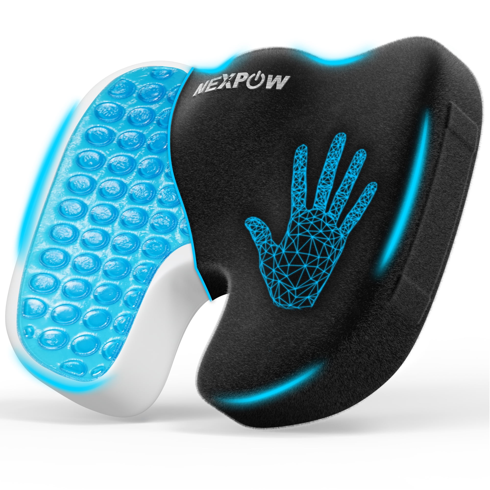 NEXPOW Memory Foam Seat Cushion Cooling Gel Butt P