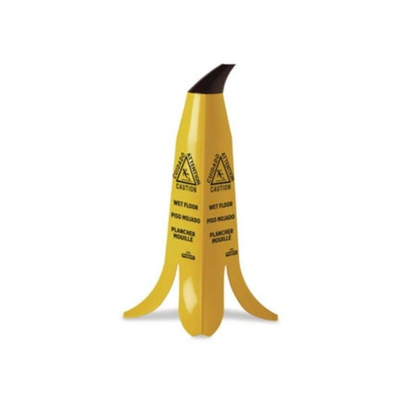 Banana Safety Sign, 13 x 12 x 24, Yellow/Black