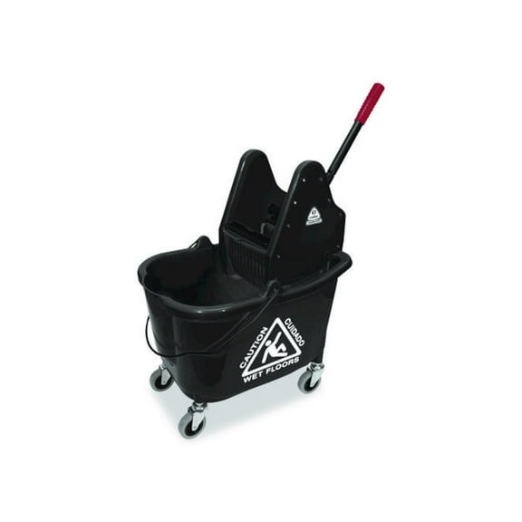 Nexstep Commercial Products Premier Downpress Mop Bucket and Wringer, 35 qt, Black