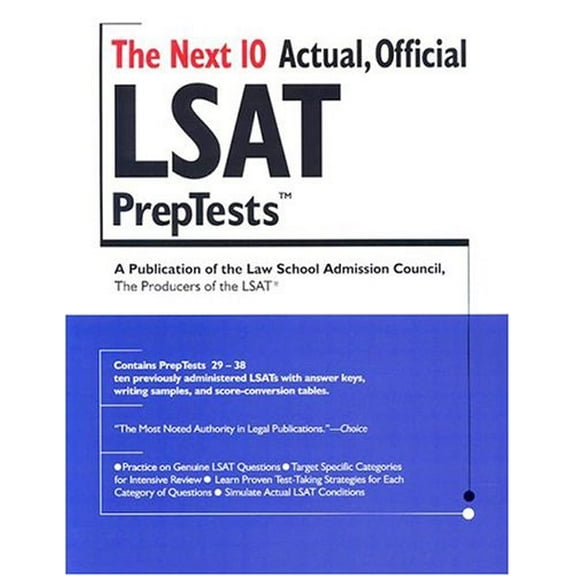 Pre-Owned Next 10 Actual, Official LSAT Preptests (Paperback) 0942639898 9780942639896