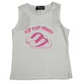 thumbnail image 1 of Next Concept Toddler Girls and Girls Flip Flop Racerback Tank Top 9425-4 (white/fuchsia), 1 of 3