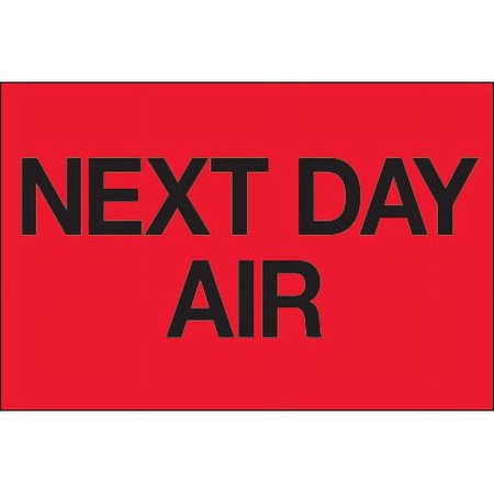"Next Day Air" 2 x 3" Labels, Red 500/Roll
