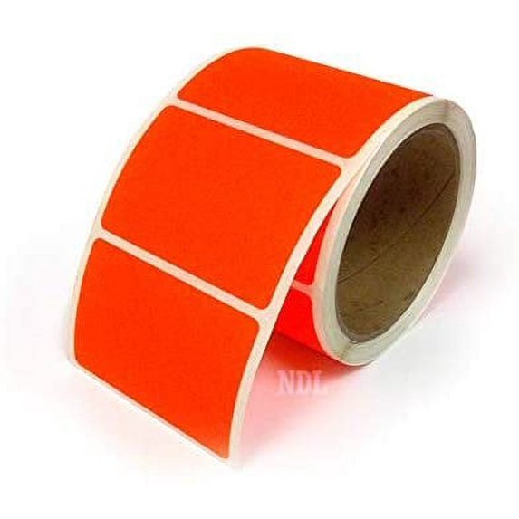 Next Day Labels, 3 X 2 Rectangle Inventory Color Coding Labels, 250 Per Roll Fluorescent Red