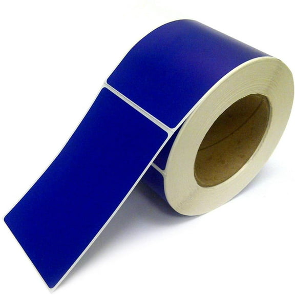 Next Day Labels, 3 X 5 Rectangle Inventory Color Coding Labels, 500 Per Roll Blue