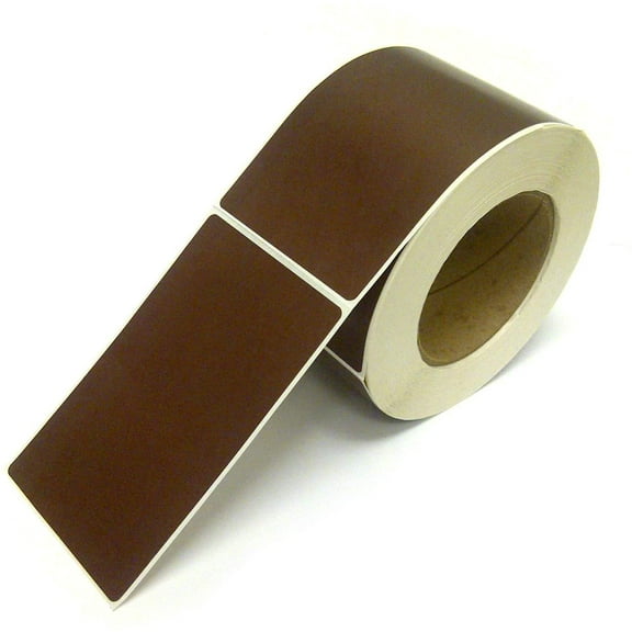 Next Day Labels, 3 X 5 Rectangle Inventory Color Coding Labels, 500 Per Roll Brown