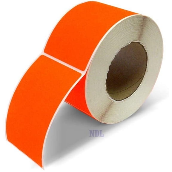 Next Day Labels, 3 X 5 Rectangle Inventory Color Coding Labels, 500 Per Roll Fluorescent RED