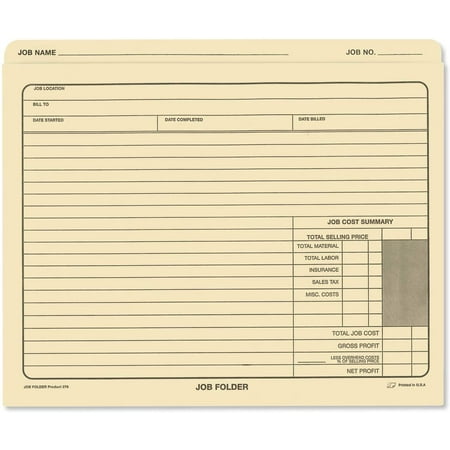 Next Day Labels Classic Manila File Jacket, 10 x 12, Heavy-Duty, Multicolor, 50 Count