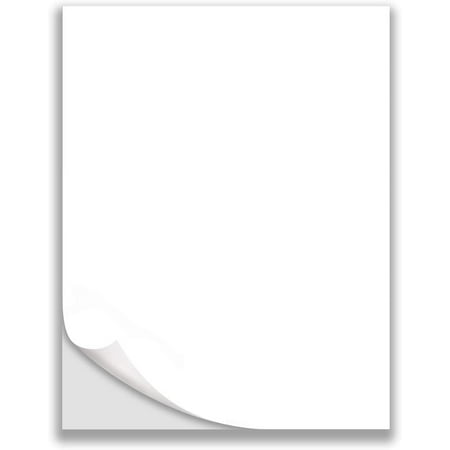 Next Day Labels High quality self-adhesive Sticker Labels, 8.5" x 11", White, 25 Count