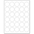 thumbnail image 1 of Laser / Ink Jet White Labels 1.5" Round for Printing with NO Bleed - 30 Per Page  750 Labels, 1 of 7