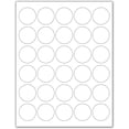 thumbnail image 1 of Laser / Ink Jet White Labels 1.5" Round for Printing with NO Bleed - 30 Per Page  750 Labels, 1 of 7