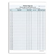 NCR Carbonless 2 Part Patients Sign In Forms Blue - 25 Sign In Sheets