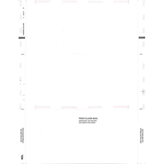 Next Day Labels Pressure Seal 1099 Forms 1099 Blank 2 Per Page, 8-1/2 x 11