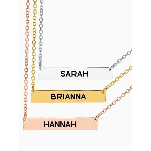 Next Day Shipping Personalized Bar Name Necklace