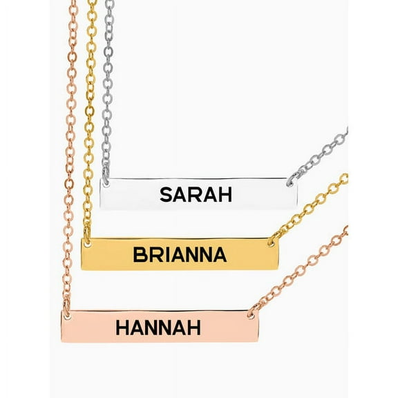 Next Day Shipping Personalized Bar Name Necklace
