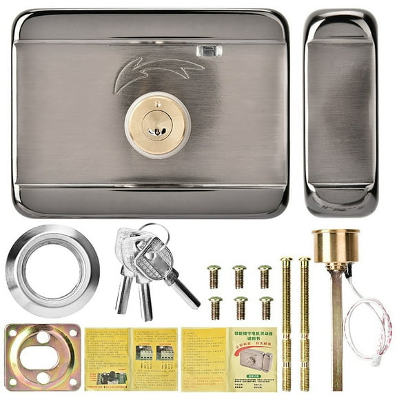 Next-Gen Electronic Access Control for Secure Entry Silver Dual-Head Smart Door Lock Sarapandan