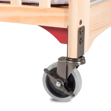 Foundations Evacuation Kit for Serenity Cribs, 4" Casters and Red Steel Gusset Plates