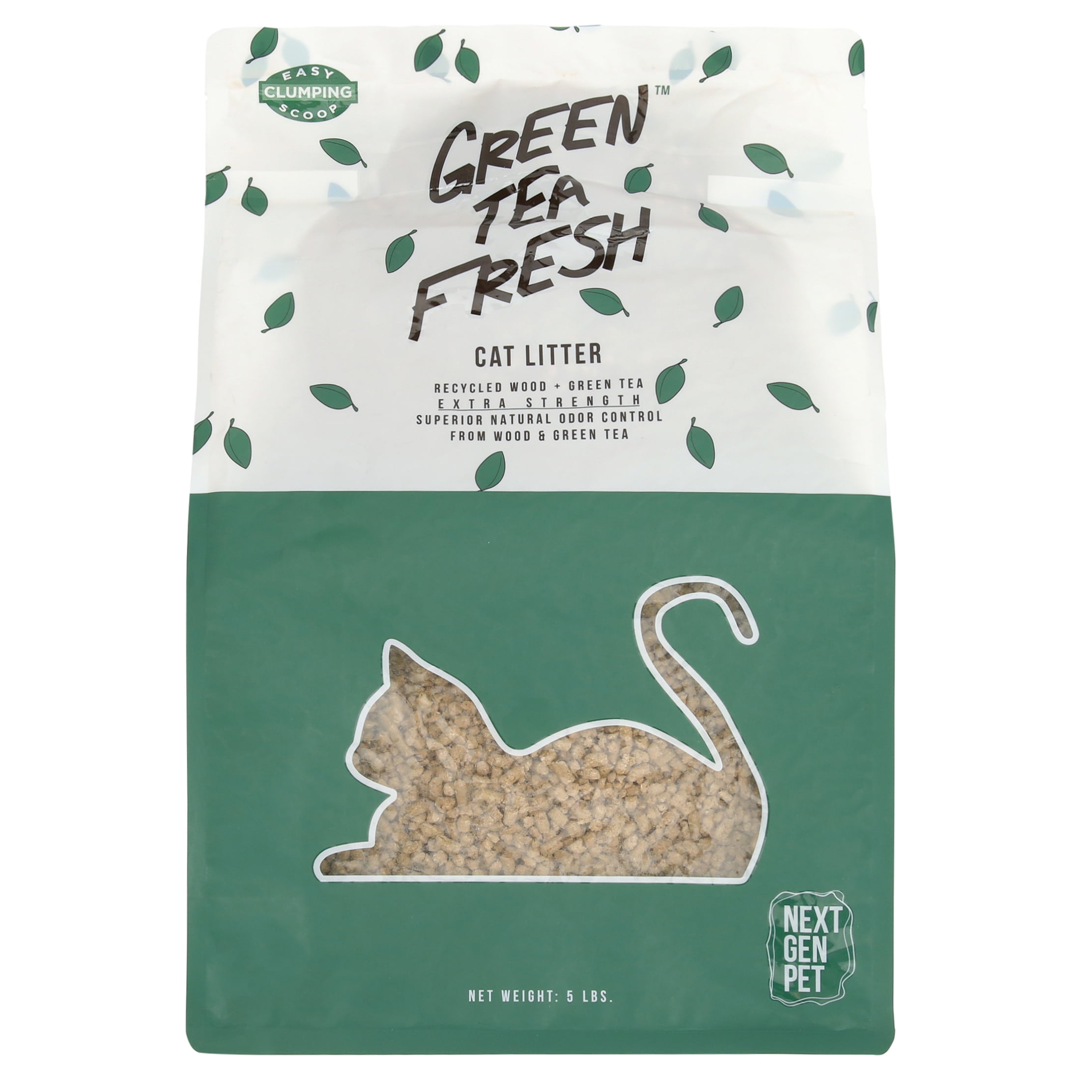 Next Gen Green Tea & Recycled Wood Fresh Cat Litter, 5 lbs bag