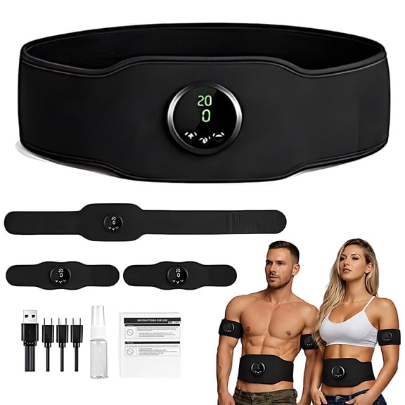Next Gen Muscle Toning Belt, Adjustable Fitness Belt with 12 Modes and 19 Intensity Levels, Core Strengthening Workout Equipment As Shown