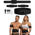 thumbnail image 1 of Next Gen Ultra Muscle Fitness AB Belt, Adjustable Toning Belt, 12 Modes & 19 Intensity Levels, Core Muscle Firming & Strengthening Workout Equipment for Abs, Arms, Legs Black, 1 of 8