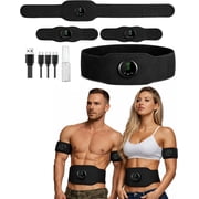 Next Gen Ultra Muscle Fitness AB Belt, Adjustable Toning Belt, 12 Modes & 19 Intensity Levels, Core Muscle Firming & Strengthening Workout Equipment for Abs, Arms, Legs Black