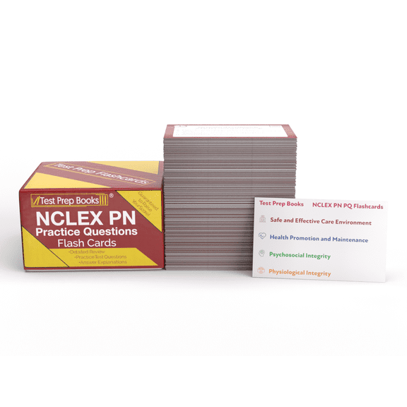 Next Generation NCLEX PN Practice Question Study Cards: NCLEX PN Review 2023-2024 with Case Study Questions [Full Color Cards]