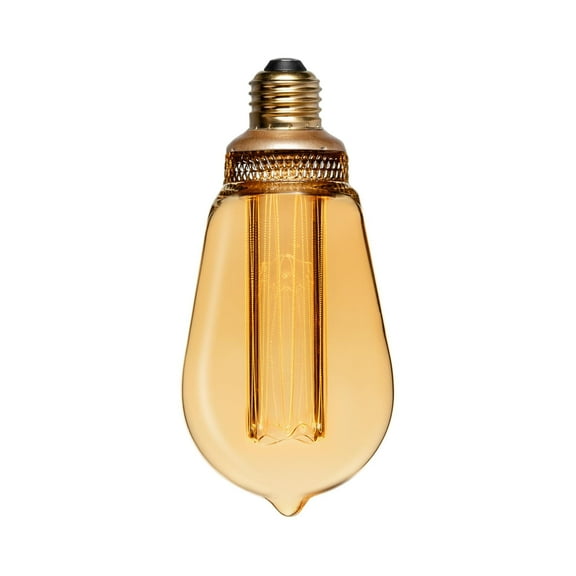 Next Glow LED Vintage Edison Bulbs ST64 3.5W, Equivalent 20W E26 led Bulb Medium Base, Dimmable, Soft Warm Amber Light Bulbs, 120 Lumen Decorative Light Bulbs for Home, Kitchen, Bedroom, Restaurant.