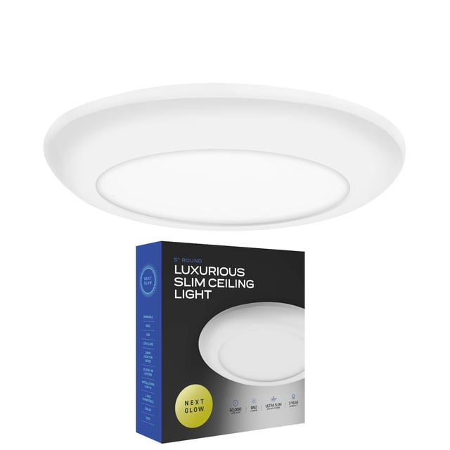 Next Glow Ultra Slim 5 LED Ceiling Light Fixture 4000K Round next-glow-ultra-slim-5-led-ceiling-light-fixture-4000k-round