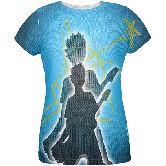 Next Guitar Rock Idol All Over Womens T Shirt Multi MD