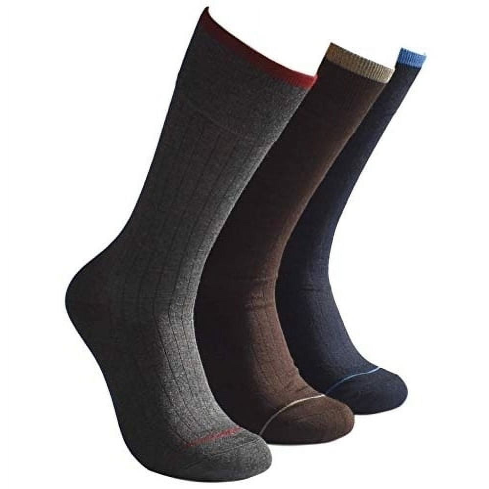 Next Knit Men s Assorted Crew Cut Dress Socks Navy Charcoal Brown 3 Pack 8 12.5 NK1195DP