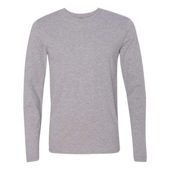 Next Level - Unisex Cotton Long Sleeve T-Shirt - 3601 - Heather Grey - Size: XS