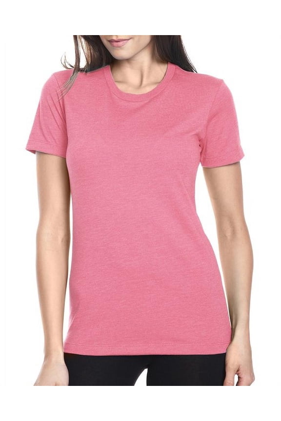 Ladies CVC T-Shirt - HOT PINK - L