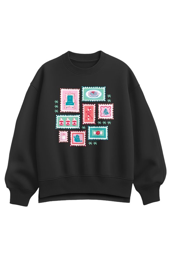 - Stamp - Women's Oversized Fleece Crew Sweatshirt